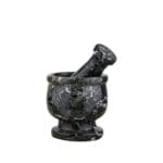 Schwarzer Marmor-Stößel-und-Mörser-Set (90mm)